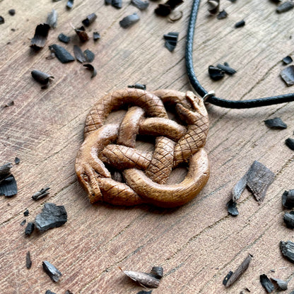 Double Ouroboros Pendant – Celtic Knot