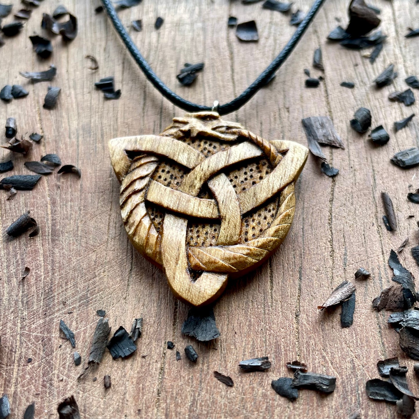 Dragon Ouroboros Pendant – Triquetra Shape