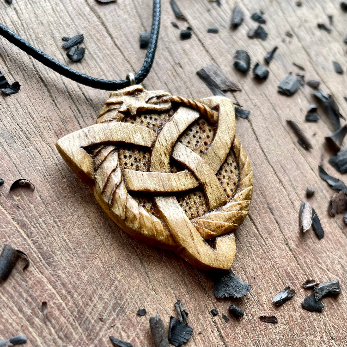 Dragon Ouroboros Pendant – Triquetra Shape