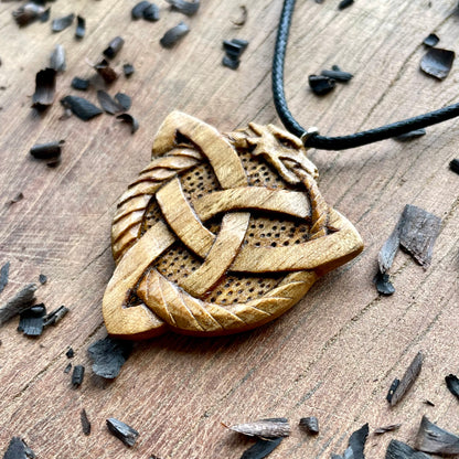 Dragon Ouroboros Pendant – Triquetra Shape