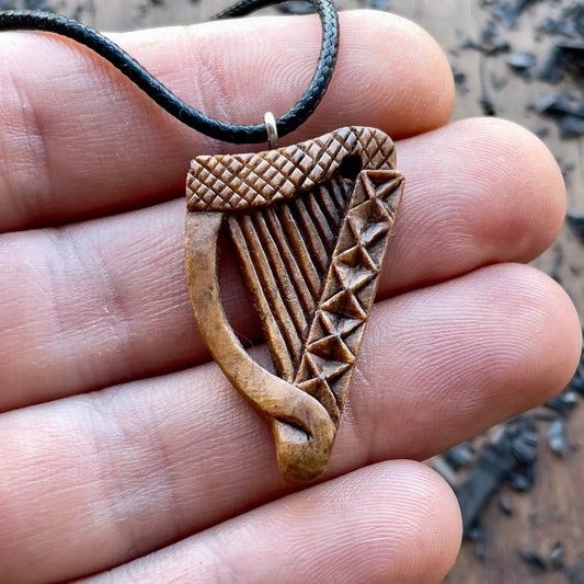 Celtic Harp Pendant
