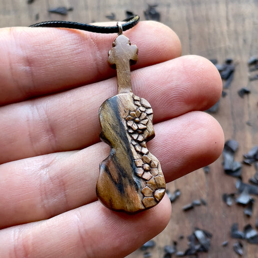 Violin With Flowers Pendant
