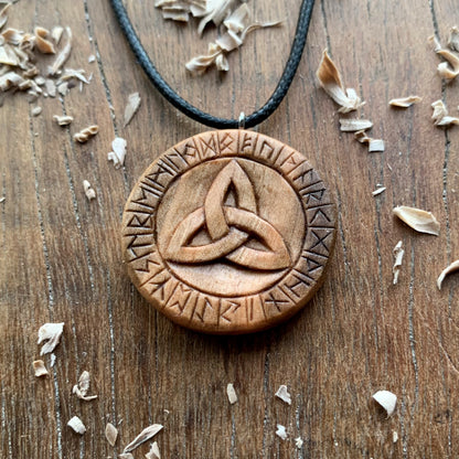 Runes And Triquetra Pendant