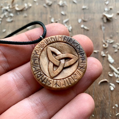 Runes And Triquetra Pendant