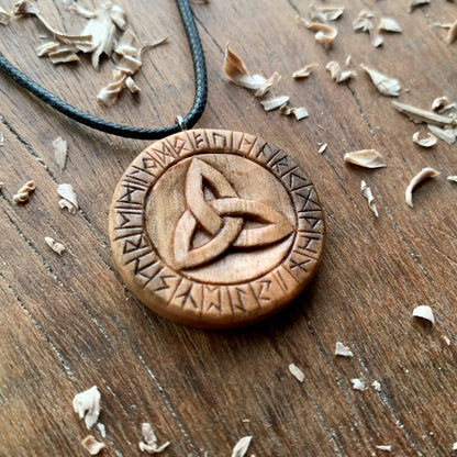 Runes And Triquetra Pendant