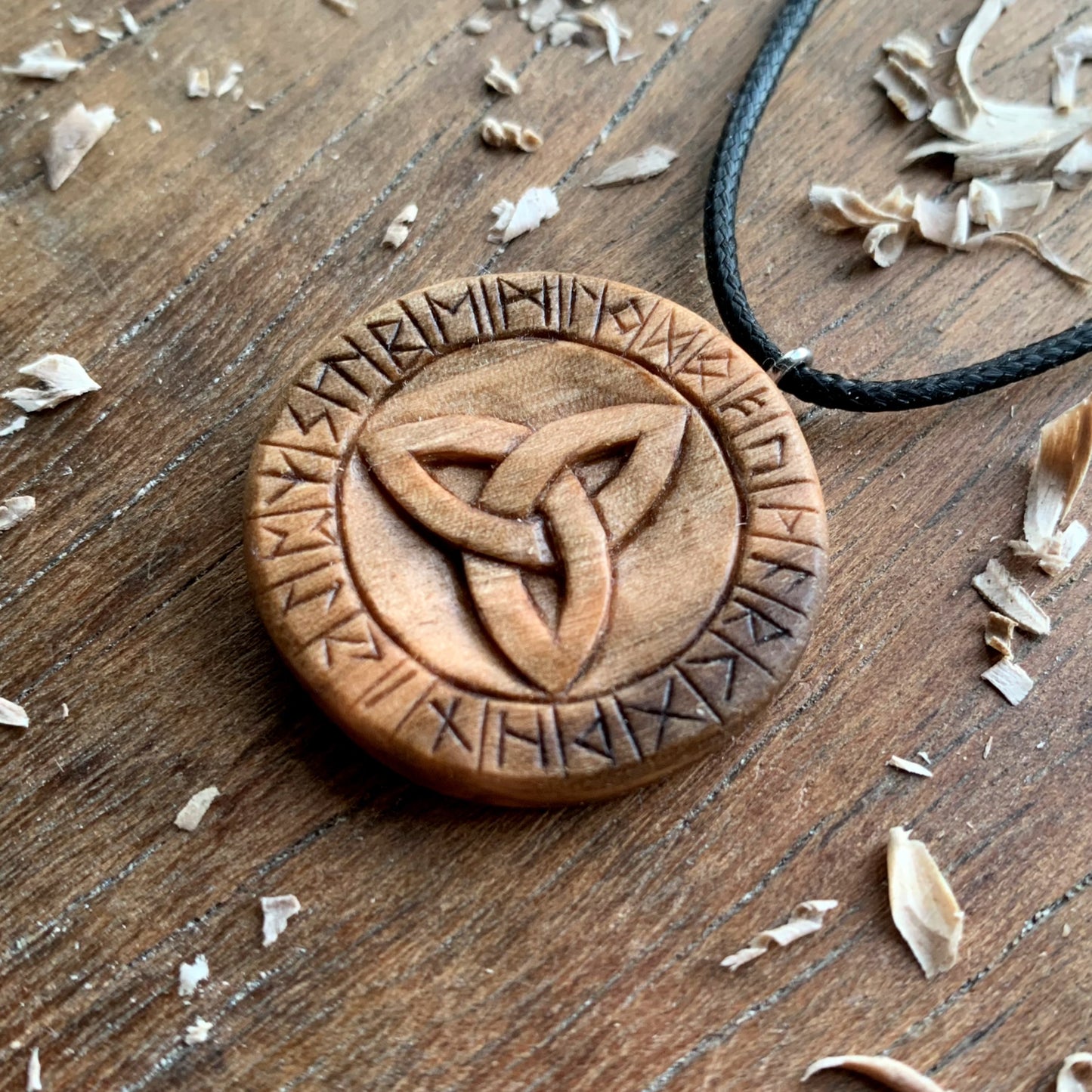 Runes And Triquetra Pendant