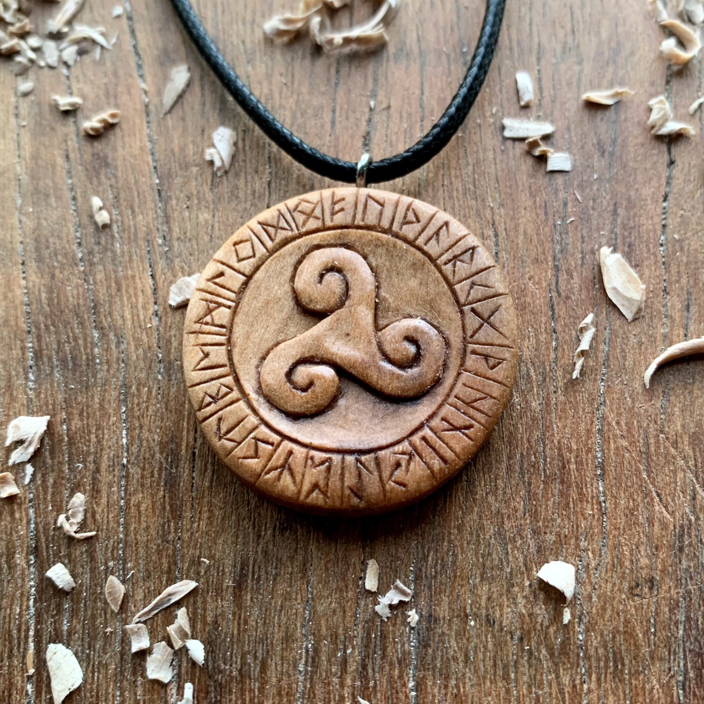 Runes And Triskelion Pendant