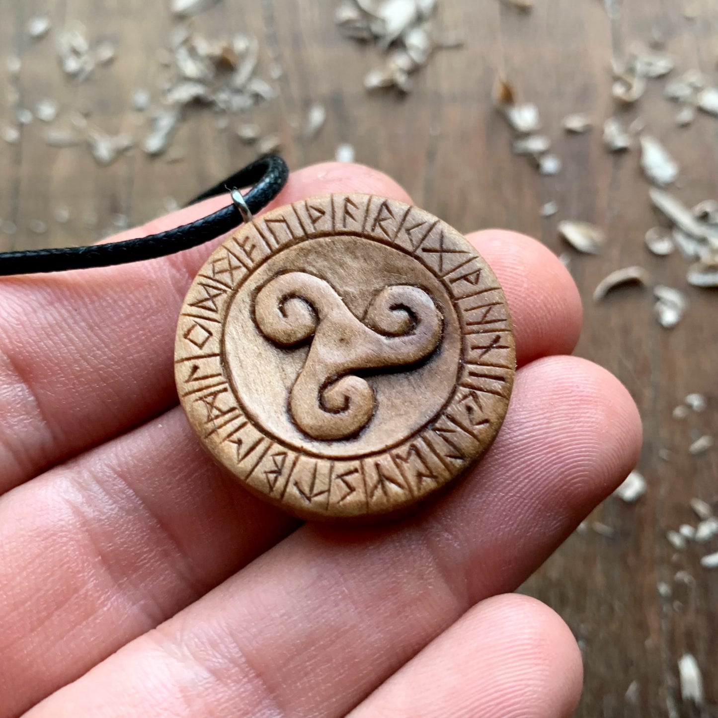 Runes And Triskelion Pendant