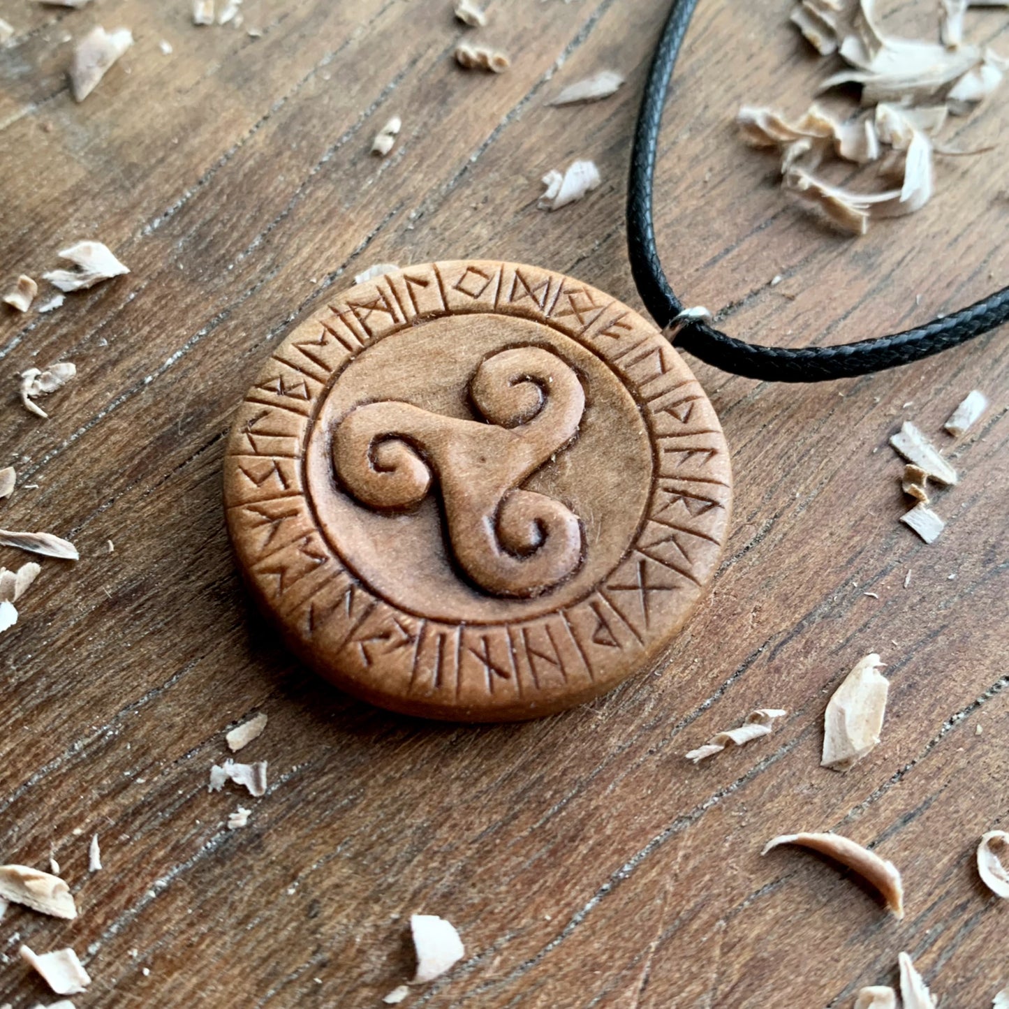 Runes And Triskelion Pendant