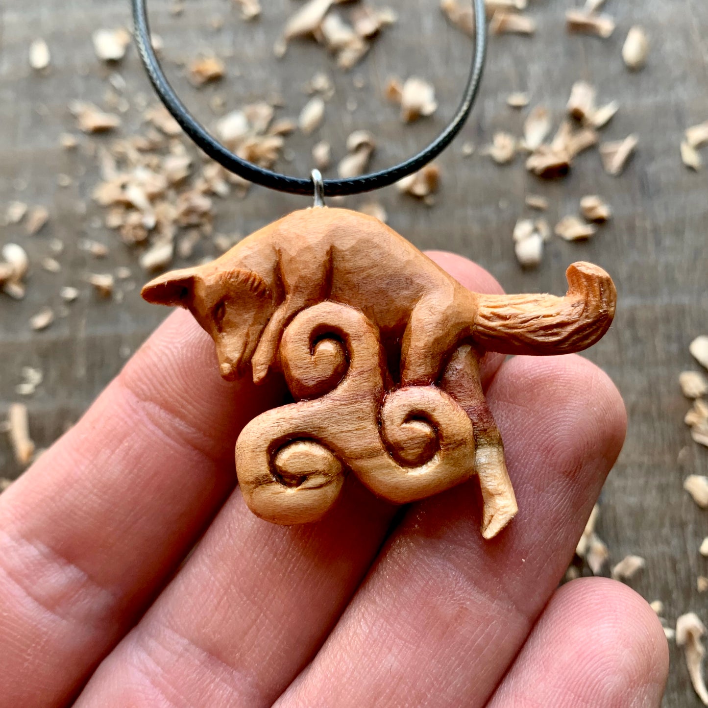 Celtic Fox With Triskelion Pendant