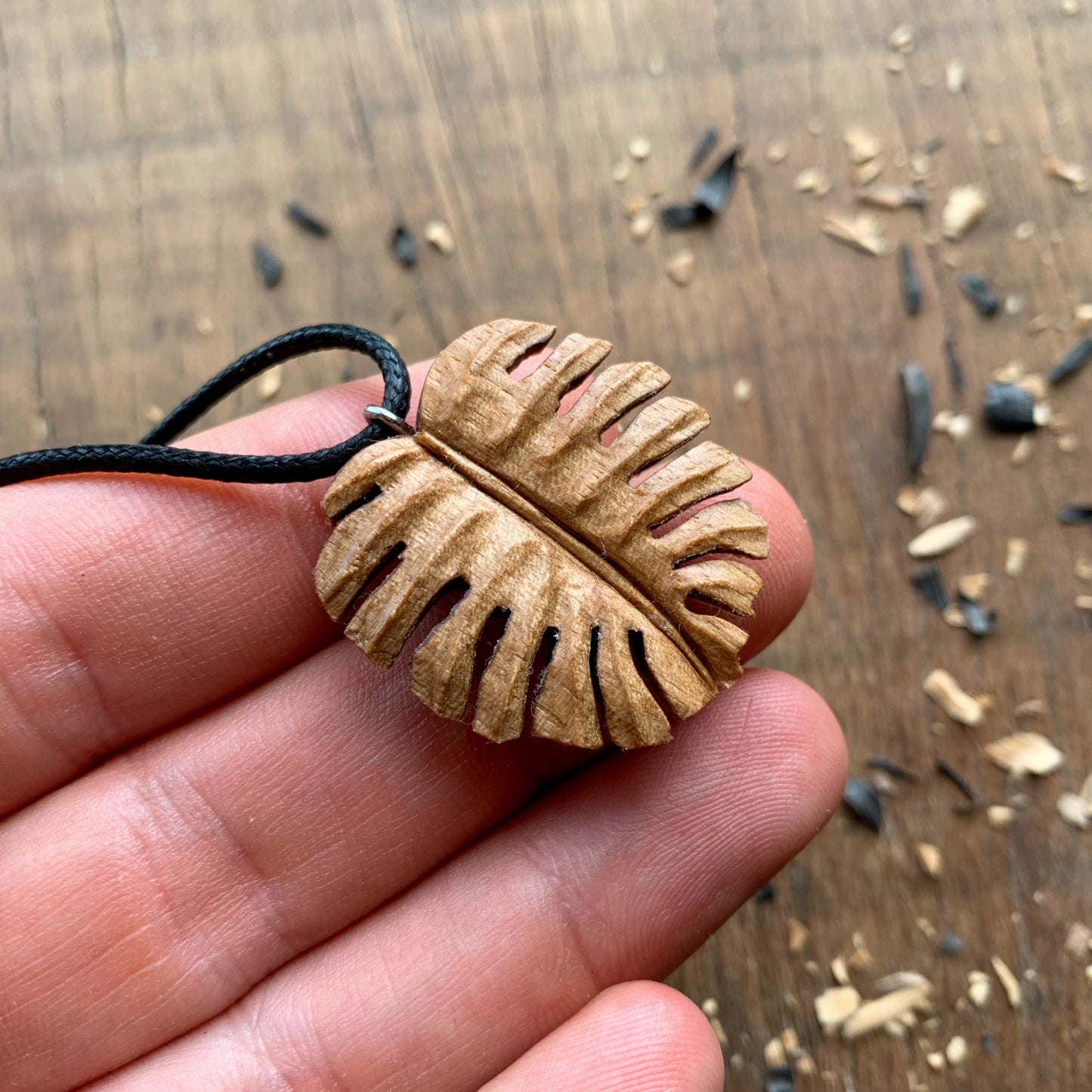 Monstera Leaf Pendant