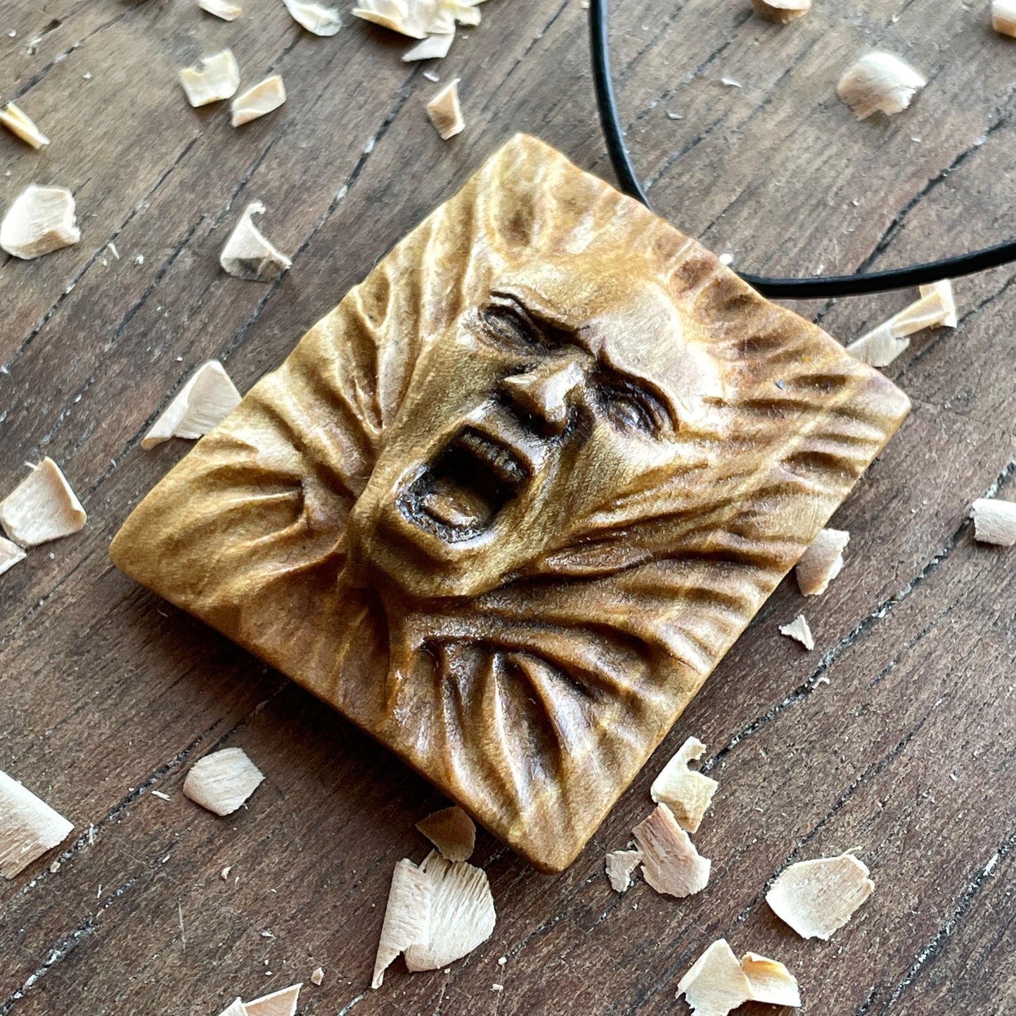 "Veiled" Wood Spirit Pendant