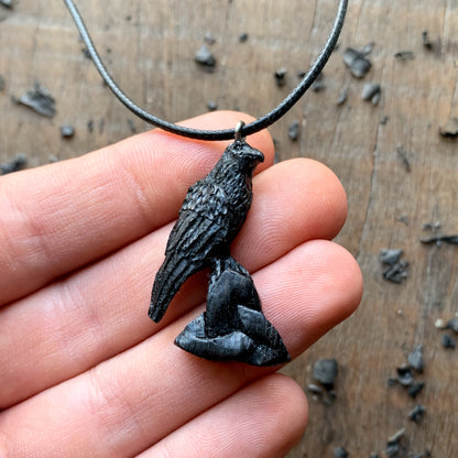 Raven On Triquetra Pendant