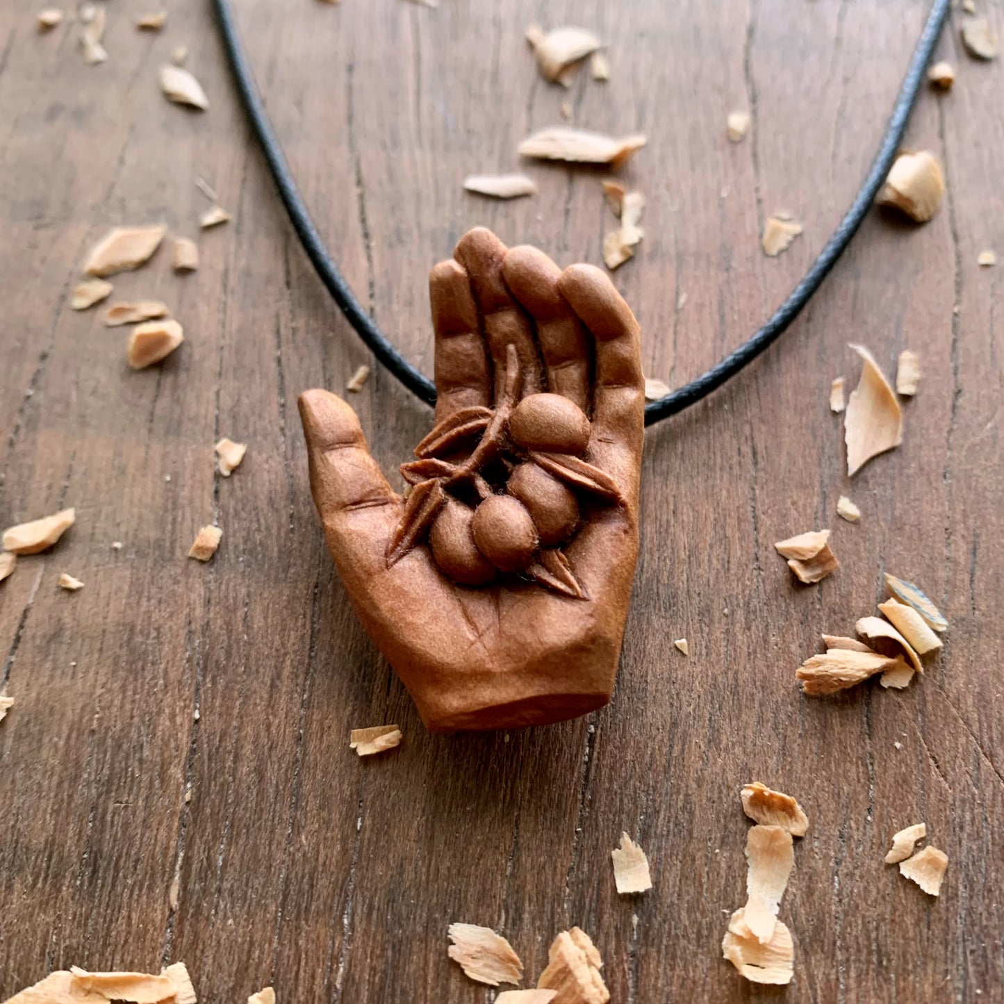 Hand with olive tree branch