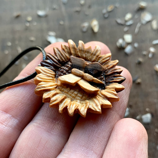 Butterfly on the Sunflower Pendant