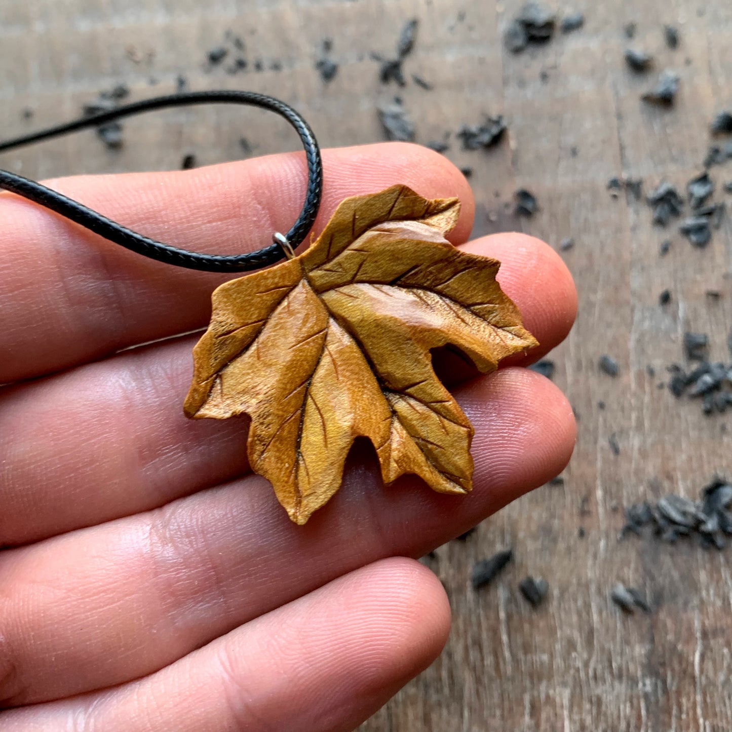 Maple’s Leaf Mulberry Wood Pendant