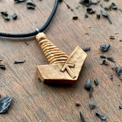 Mjolnir With Tiwaz Rune Pendant