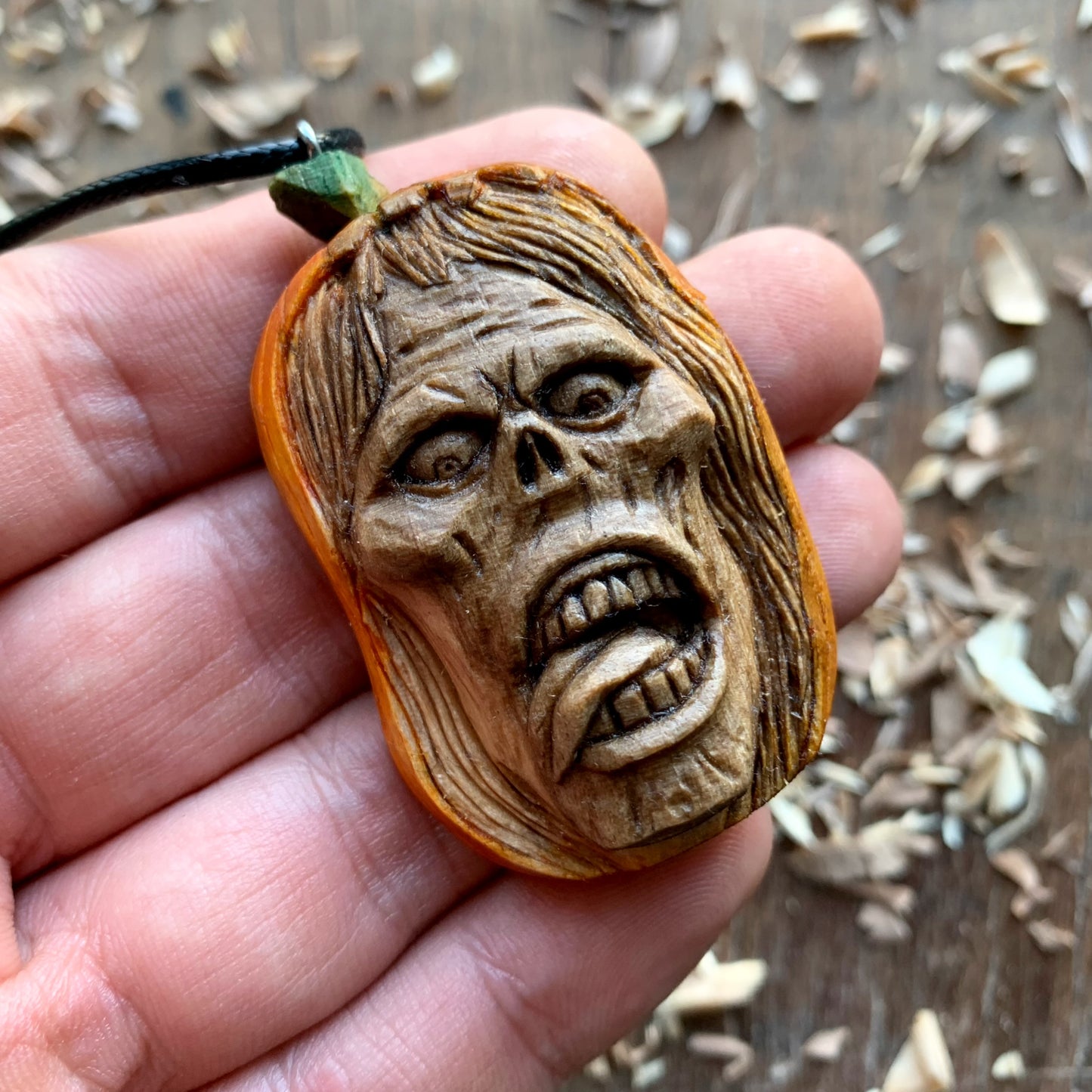 Zombie's Head-Pumpkin Pendant