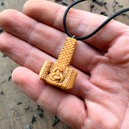 Mjolnir With Odin's Horn Pendant