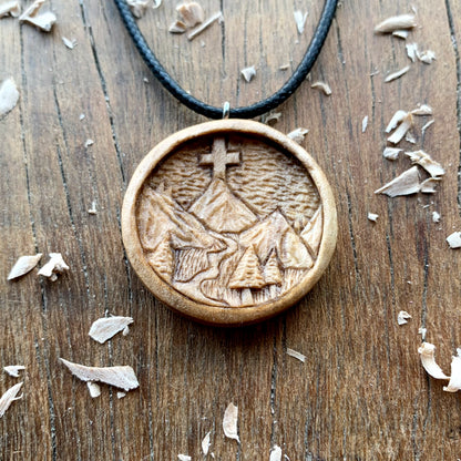 Low relief landscape Pendant