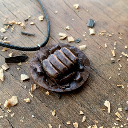 Punch Walnut Wood Pendant