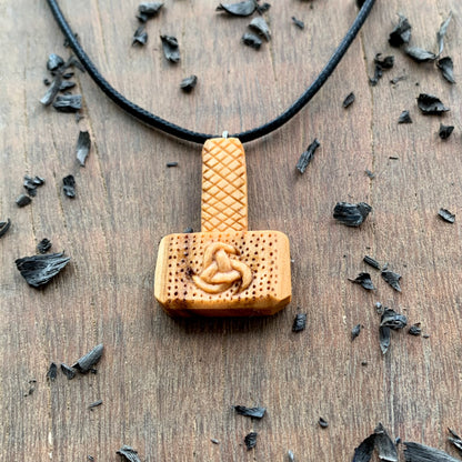 Mjolnir With Odin's Horn Pendant