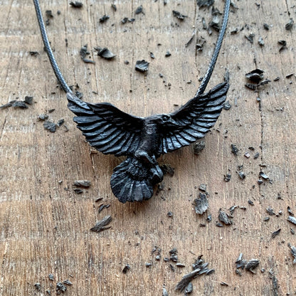 Flying Raven Pendant