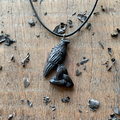 Raven On Triquetra Pendant