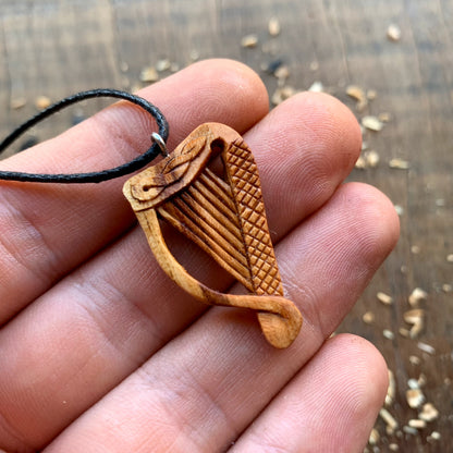 Celtic Harp Pendant Style 2