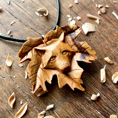 Fox Into Maple’s Leaf Pendant