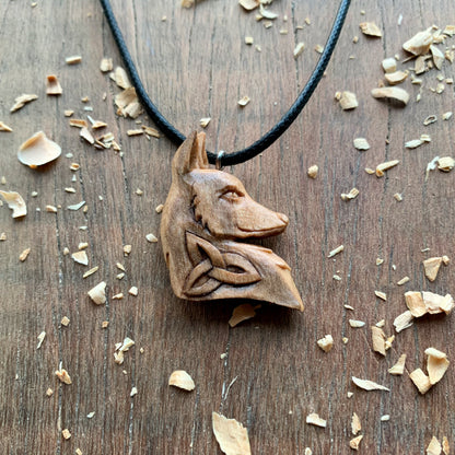 Celtic Fox Head Triquetra Pendant