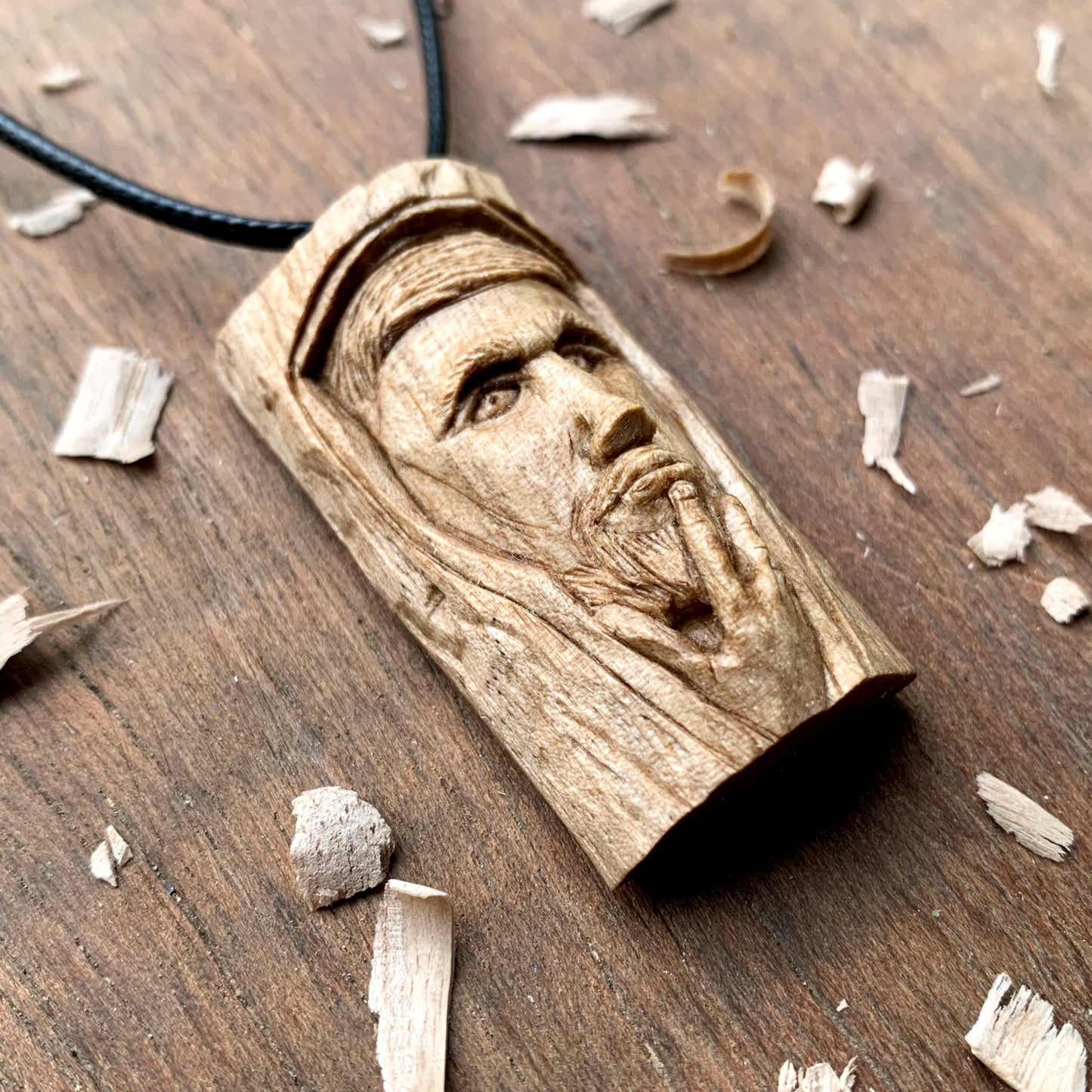 Thoughtful Wood Spirit Pendant