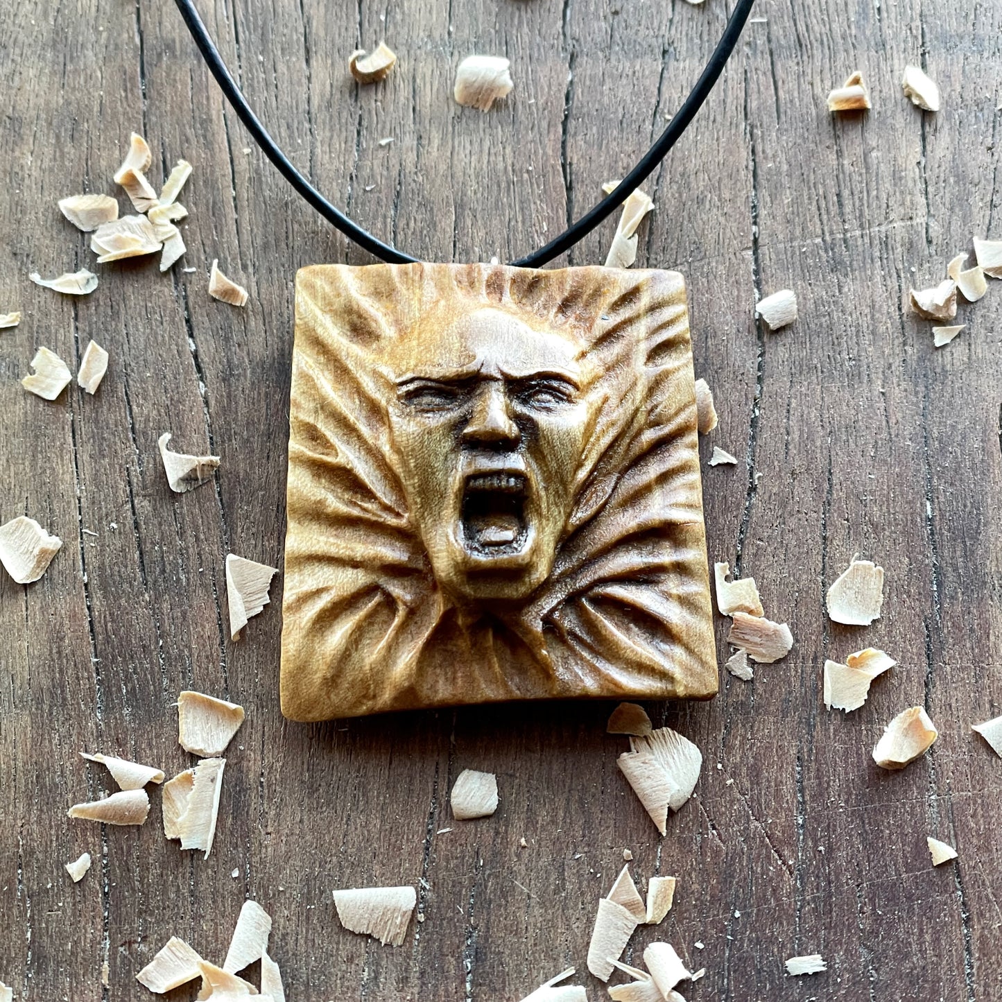 "Veiled" Wood Spirit Pendant
