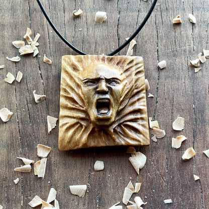 "Veiled" Wood Spirit Pendant