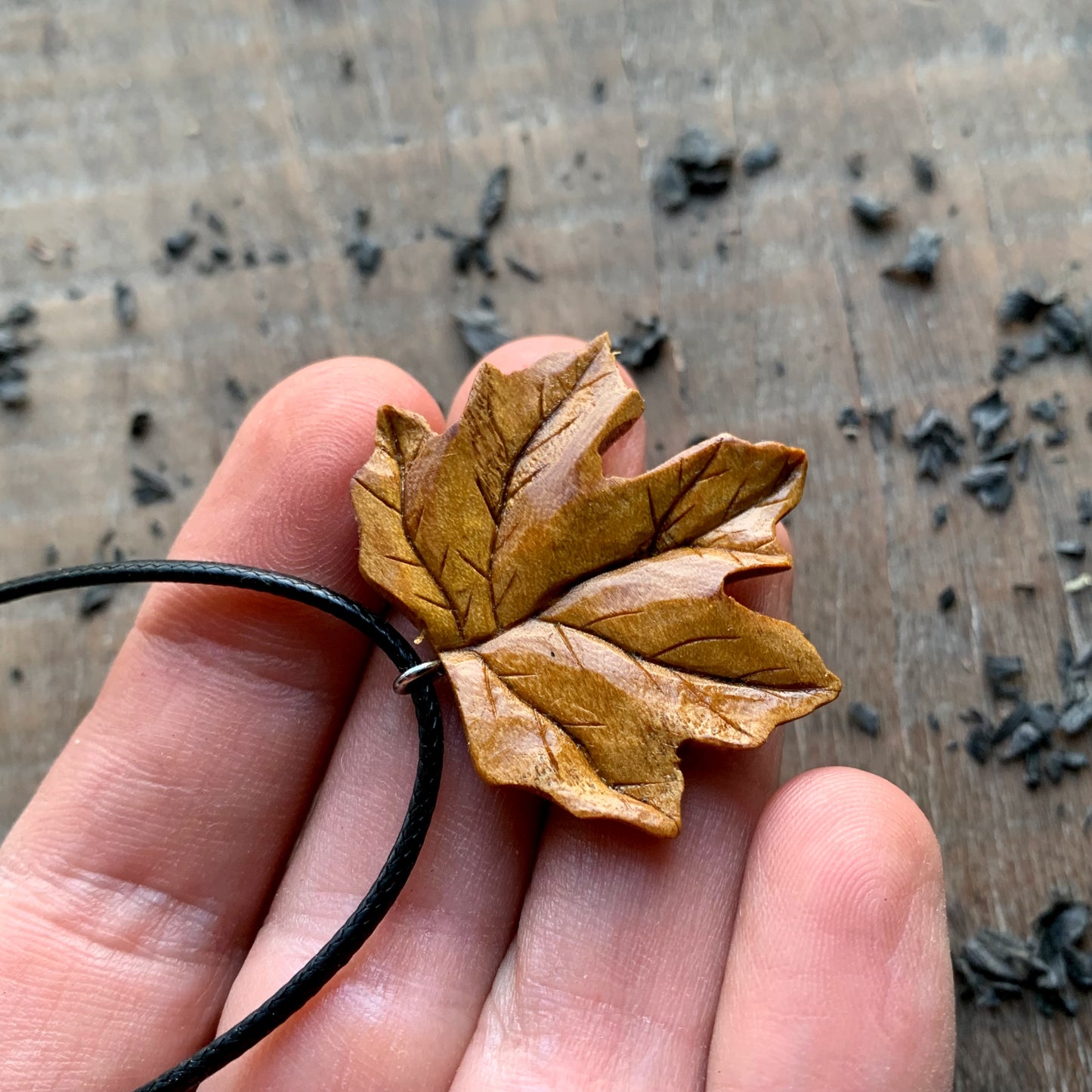 Maple’s Leaf Mulberry Wood Pendant