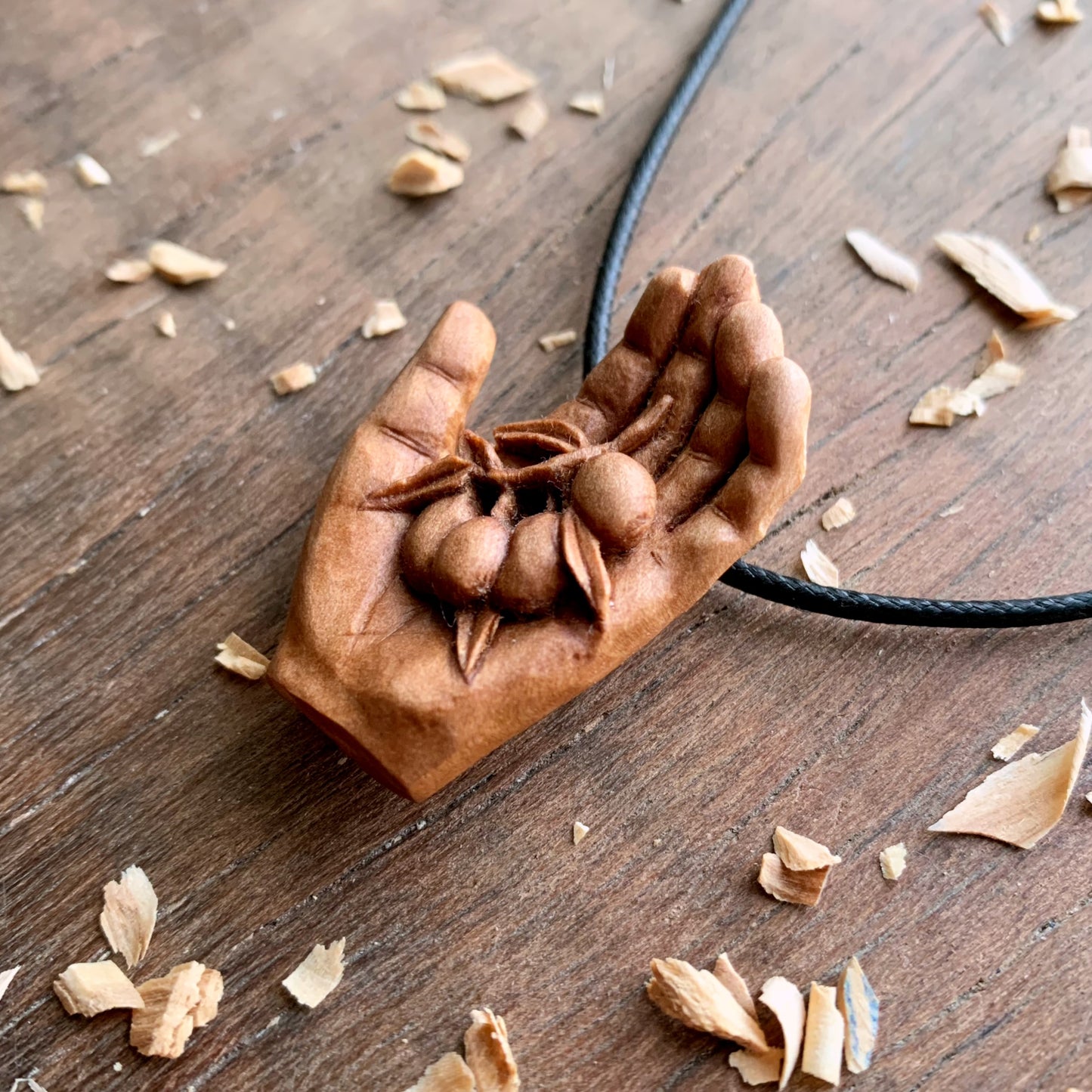 Hand with olive tree branch