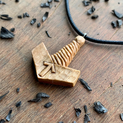 Mjolnir With Tiwaz Rune Pendant