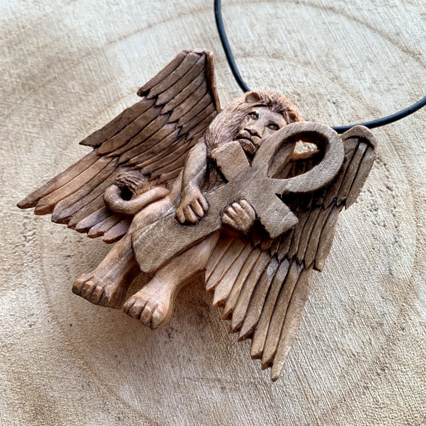 Lion With Wings And Ankh Pendant