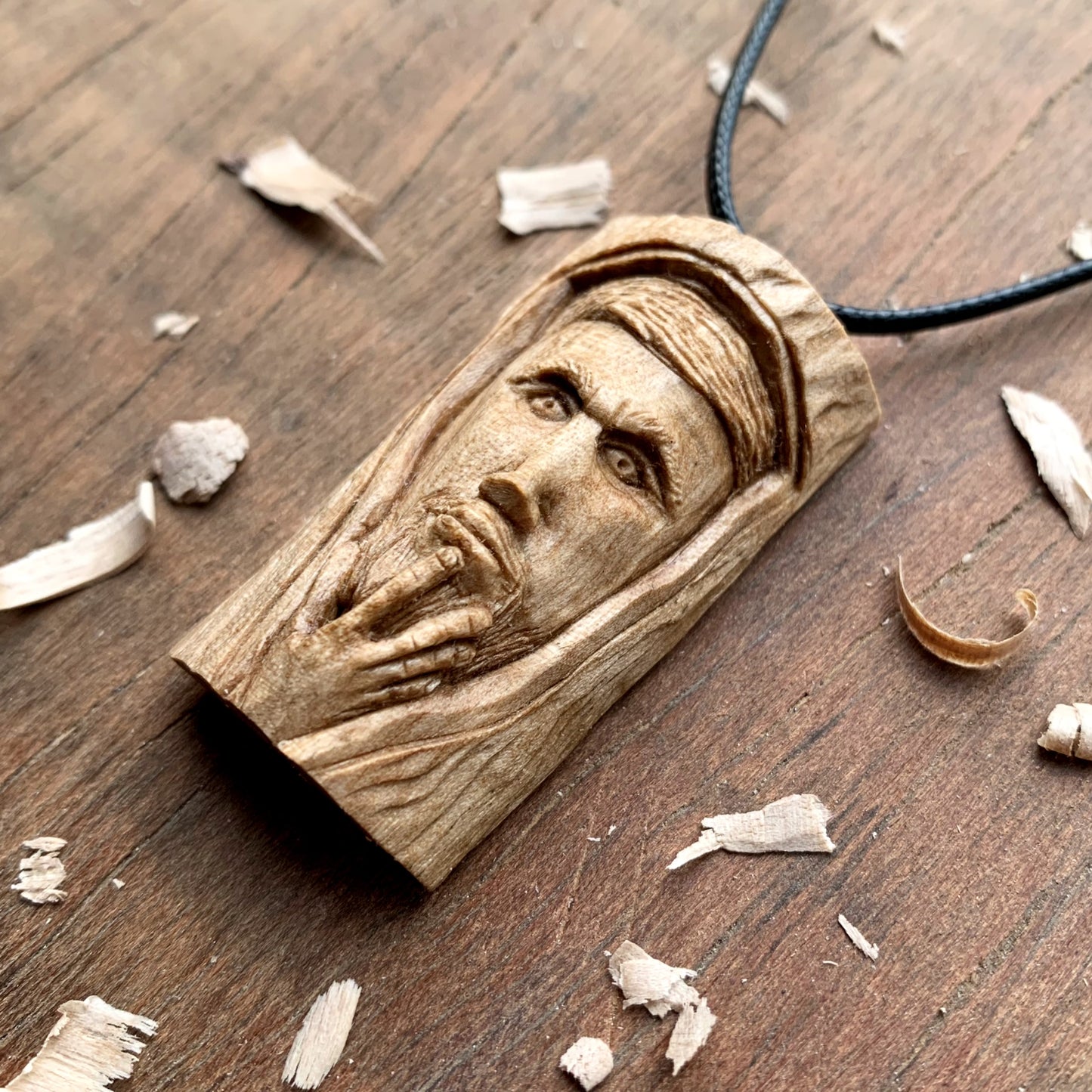 Thoughtful Wood Spirit Pendant