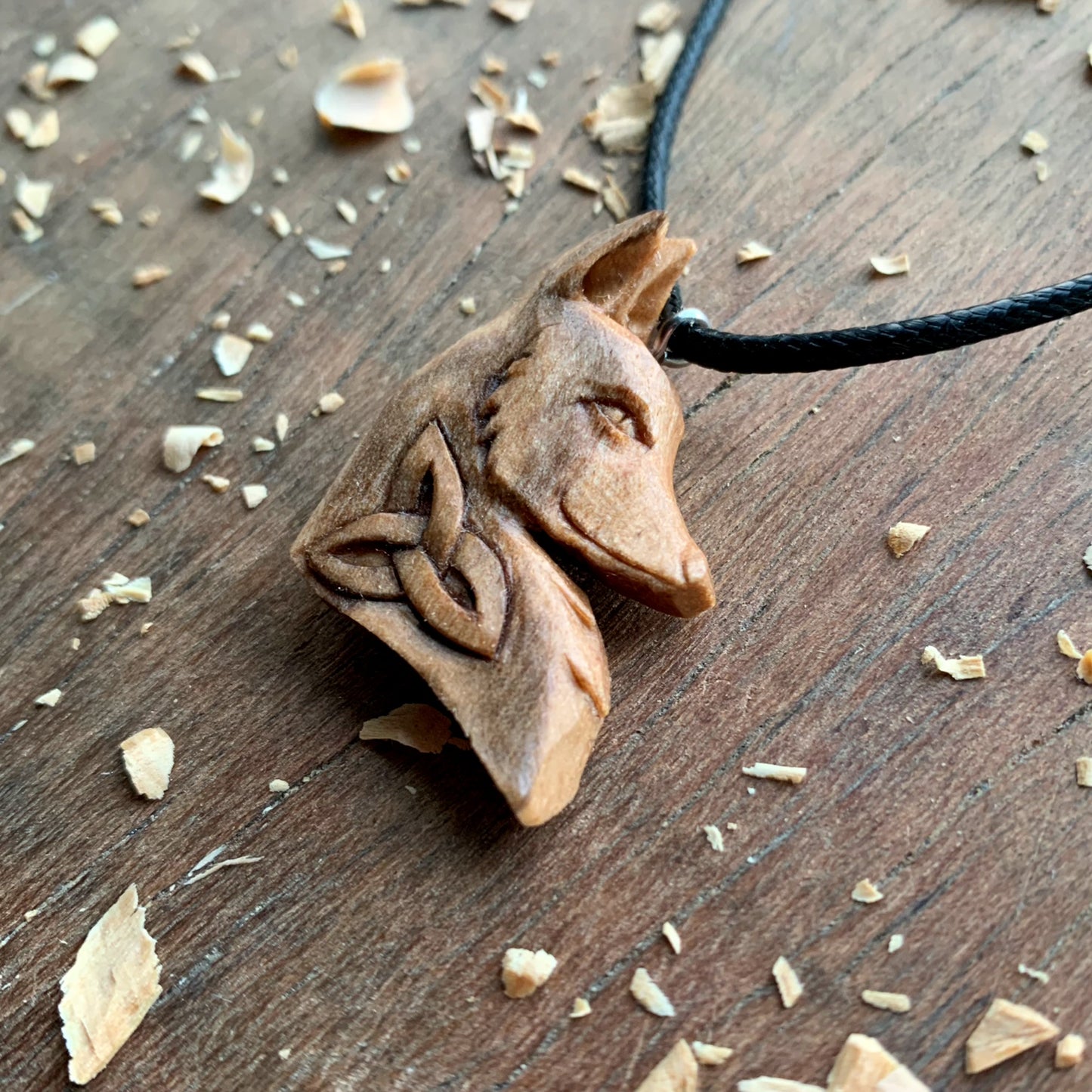 Celtic Fox Head Triquetra Pendant