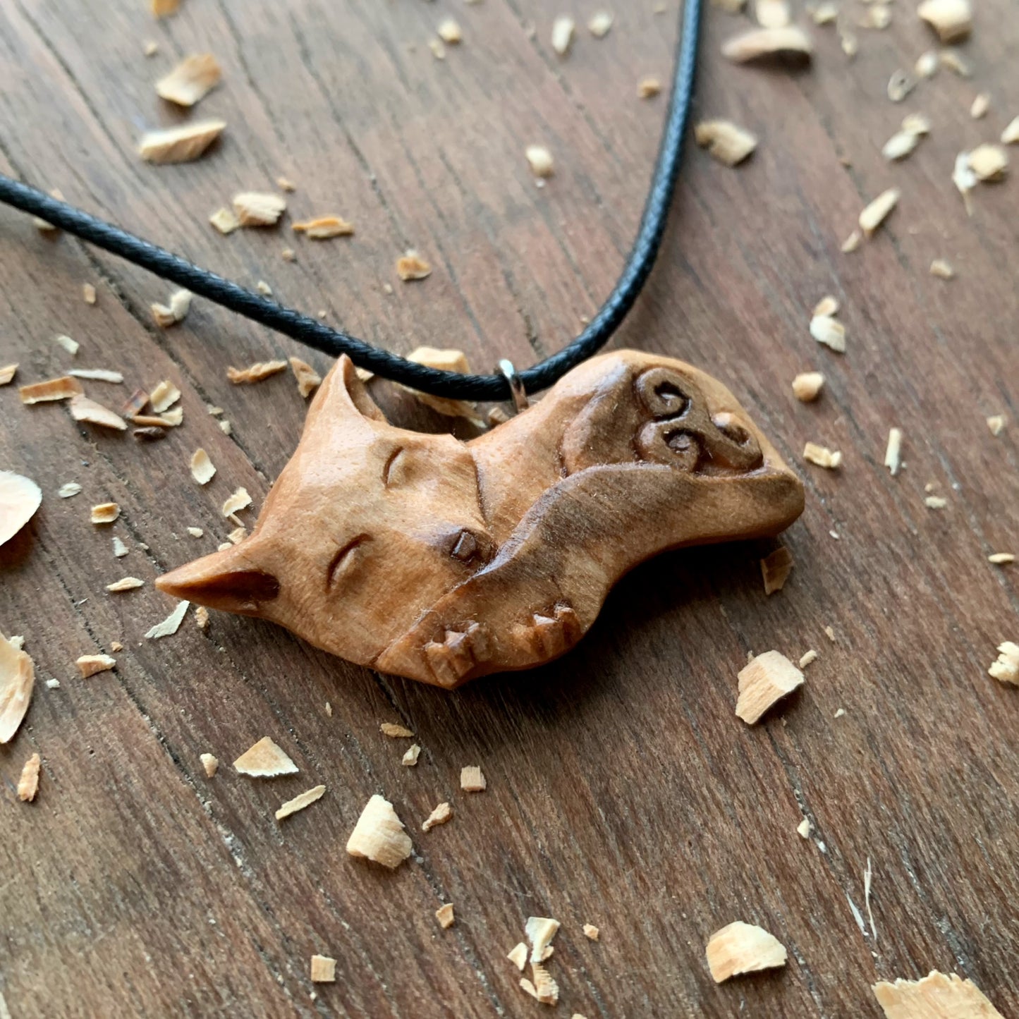 Sleeping Fox With Triskelion Pendant