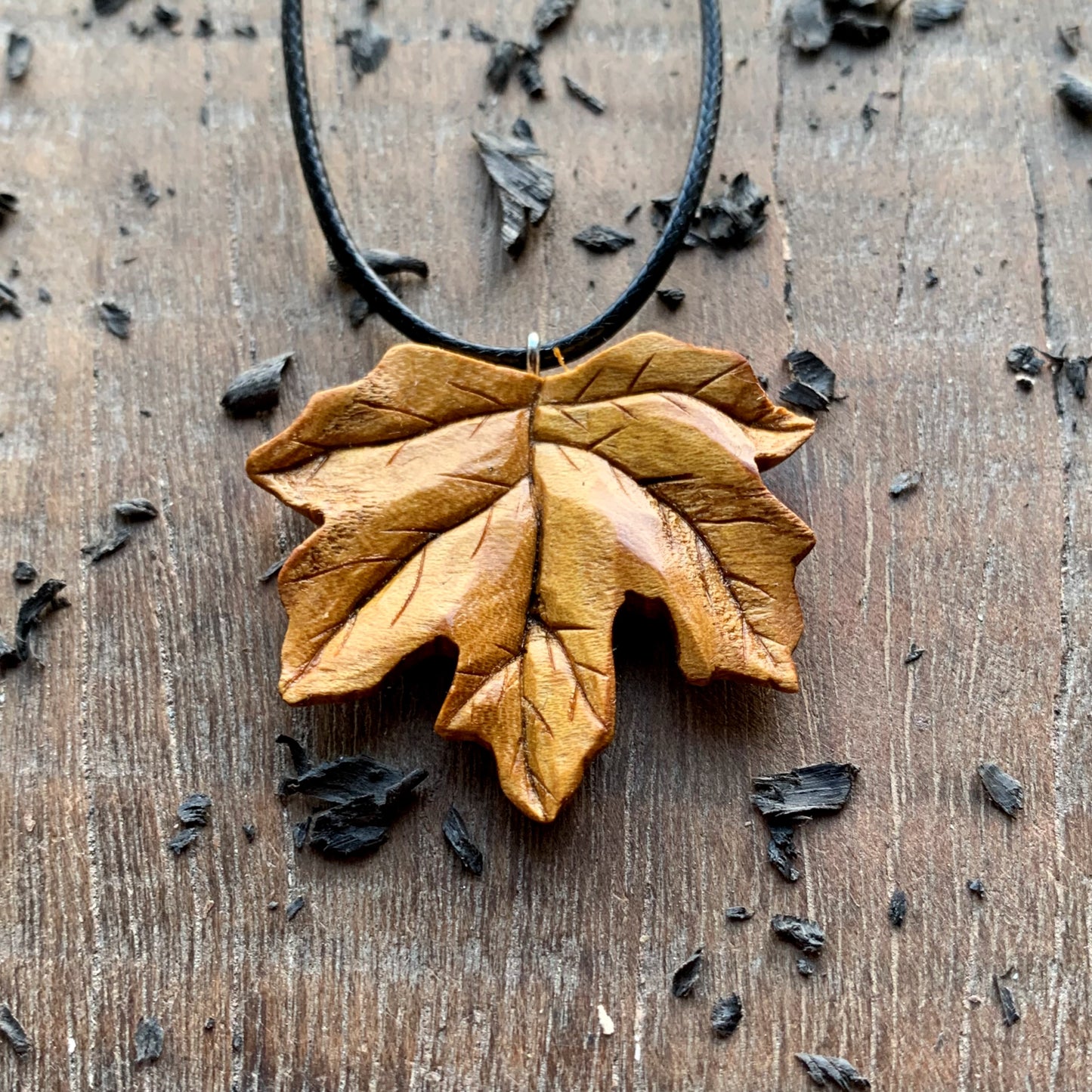 Maple’s Leaf Mulberry Wood Pendant