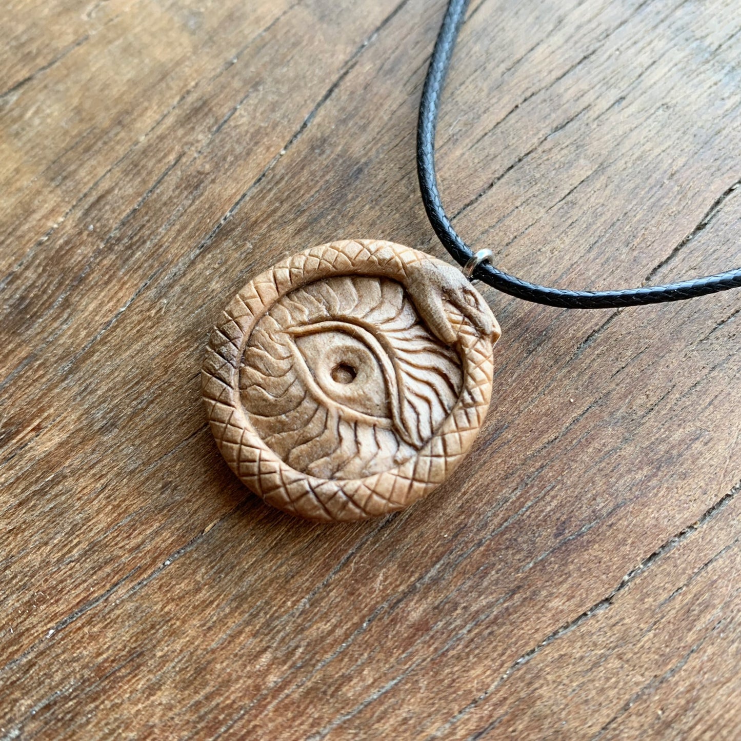 Ouroboros With Eye Design Pendant