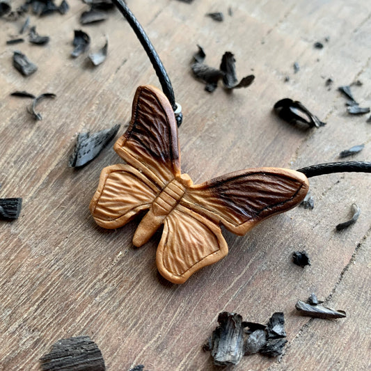 Butterfly Olive Wood Pendant