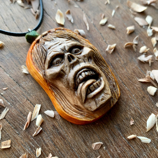 Zombie's Head-Pumpkin Pendant