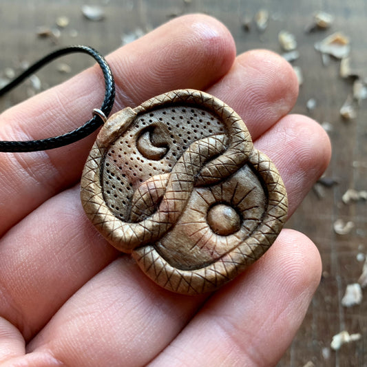 Auryn Uroboro Sun And Moon Pendant