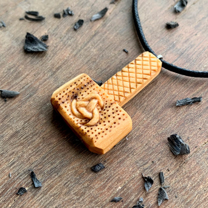 Mjolnir With Odin's Horn Pendant