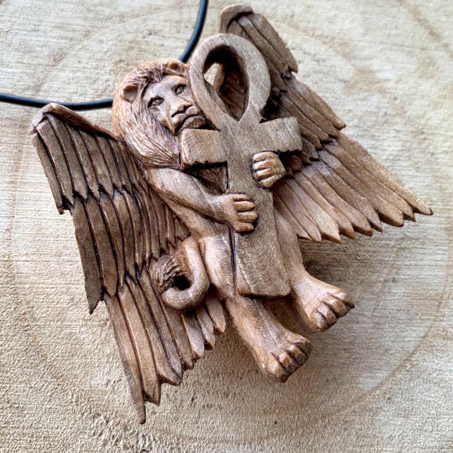 Lion With Wings And Ankh Pendant