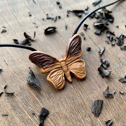 Butterfly Olive Wood Pendant