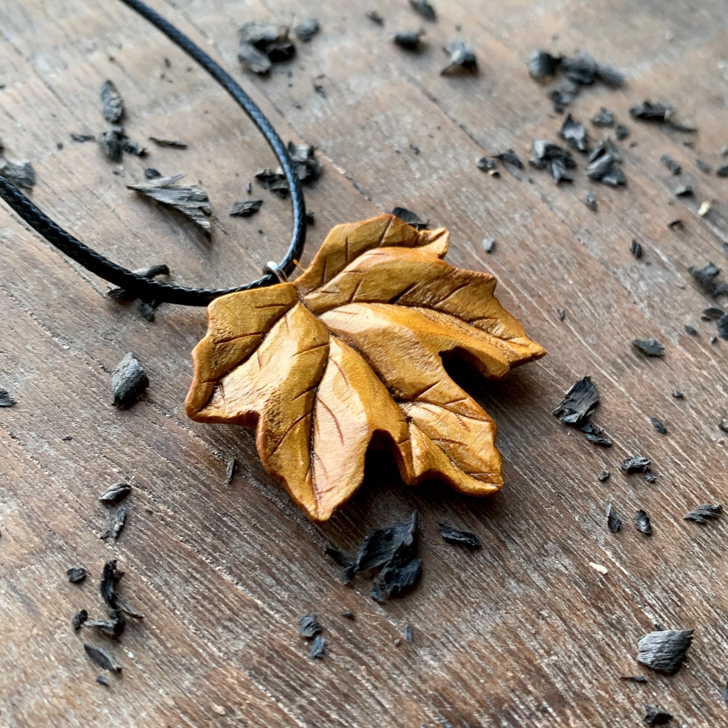 Maple’s Leaf Mulberry Wood Pendant